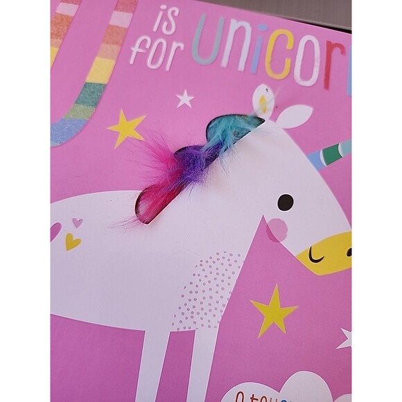 U Is for Unicorn Board Books Make Believe Ideas Ltd A Touch Feel Alphabet Book - Picture 3 of 7